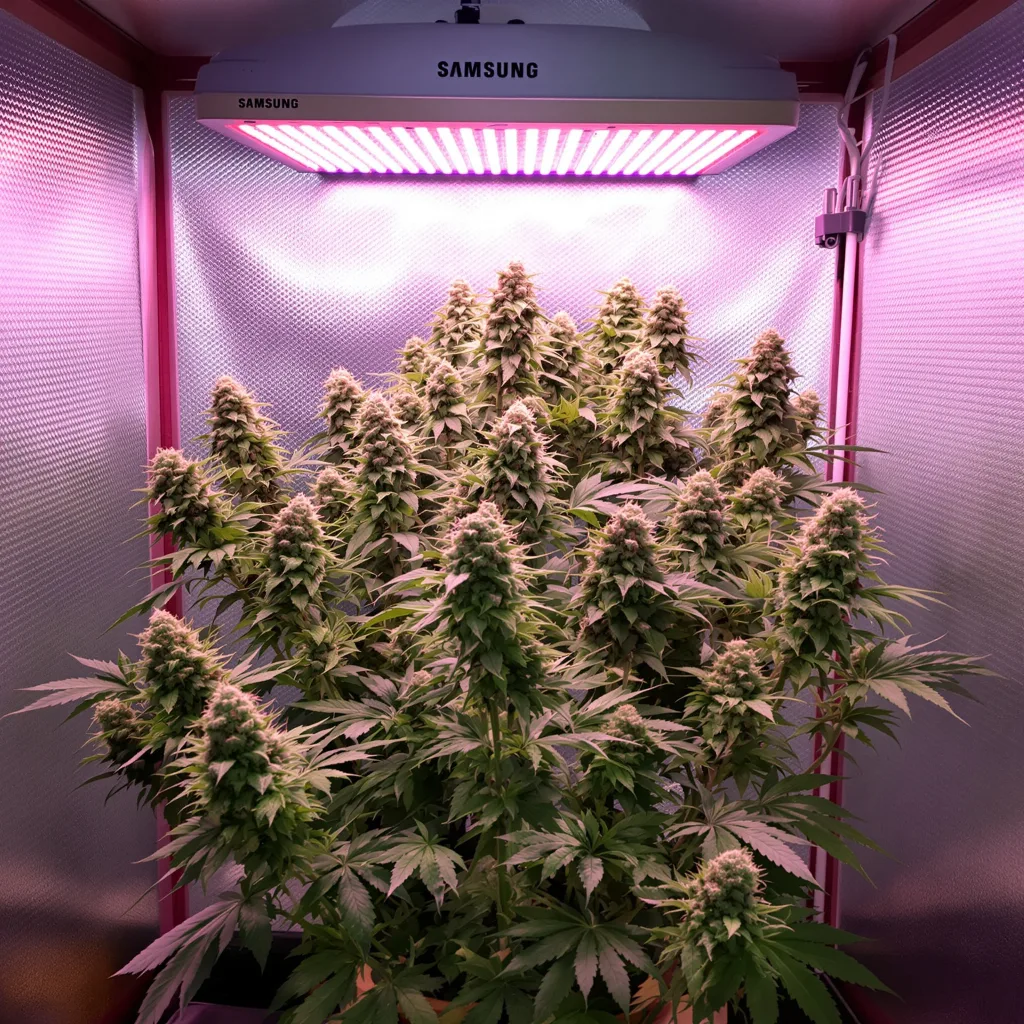 Hawaiian Dream CBD 47% indica / 53% sativa flower with visible trichomes