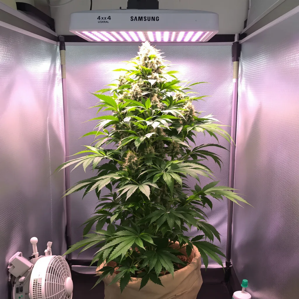 Haze XL cannabis plant in flowering stage — 60-100 cm autoflower