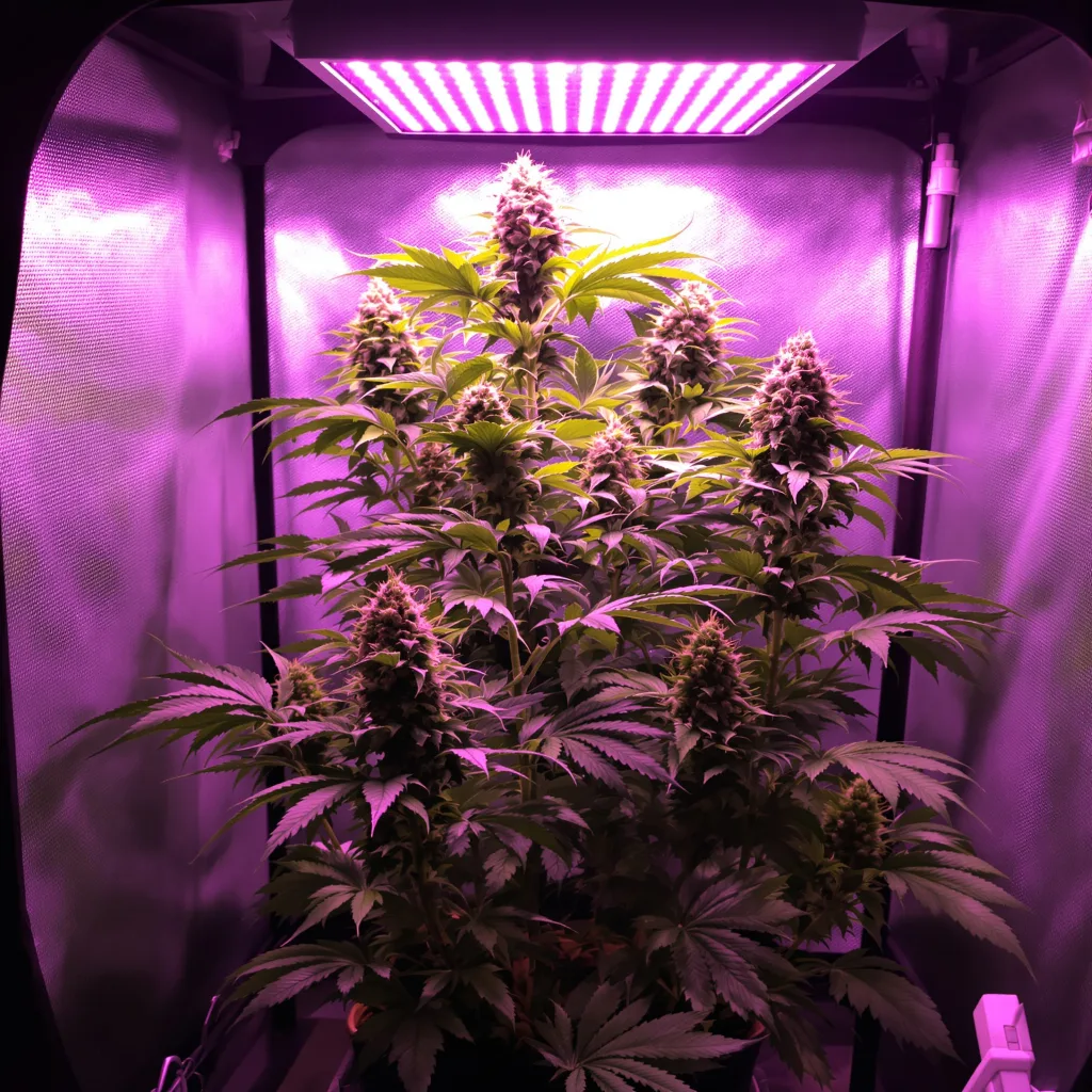 Honey Banana 67% indica / 33% sativa flower with visible trichomes