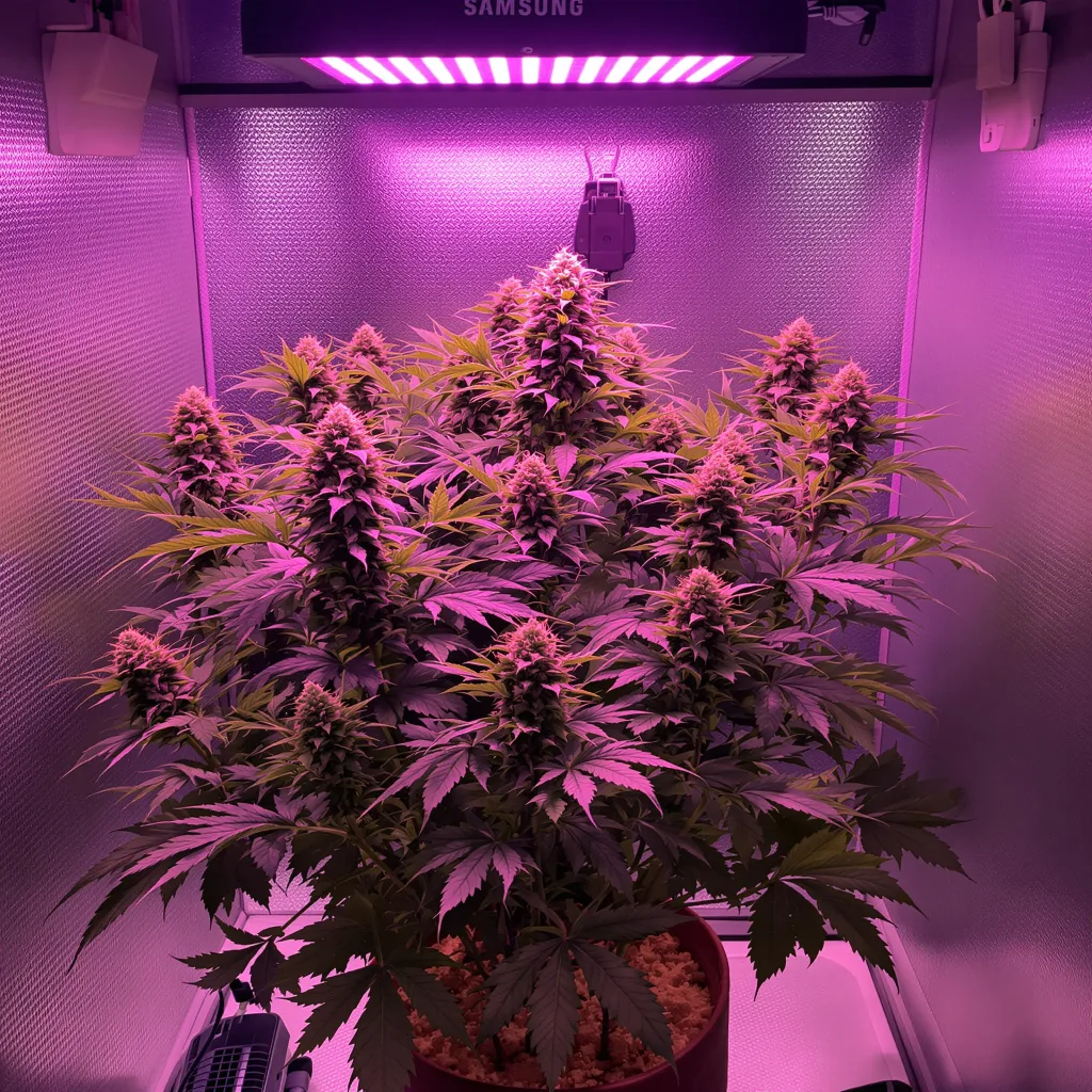 Honey Bananas 84% indica / 16% sativa flower with visible trichomes