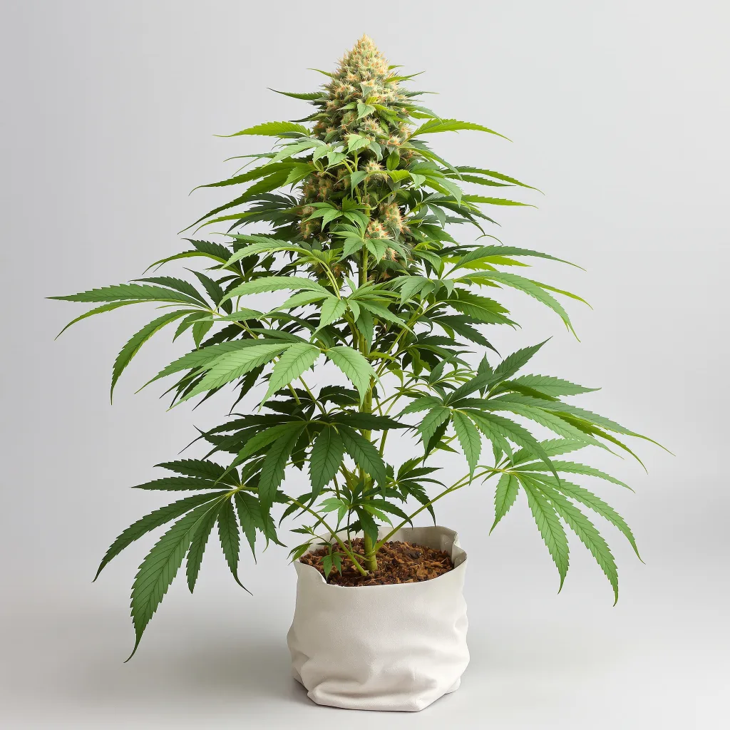 Iced Widow cannabis bud close-up showing dense purple-tinged calyxes