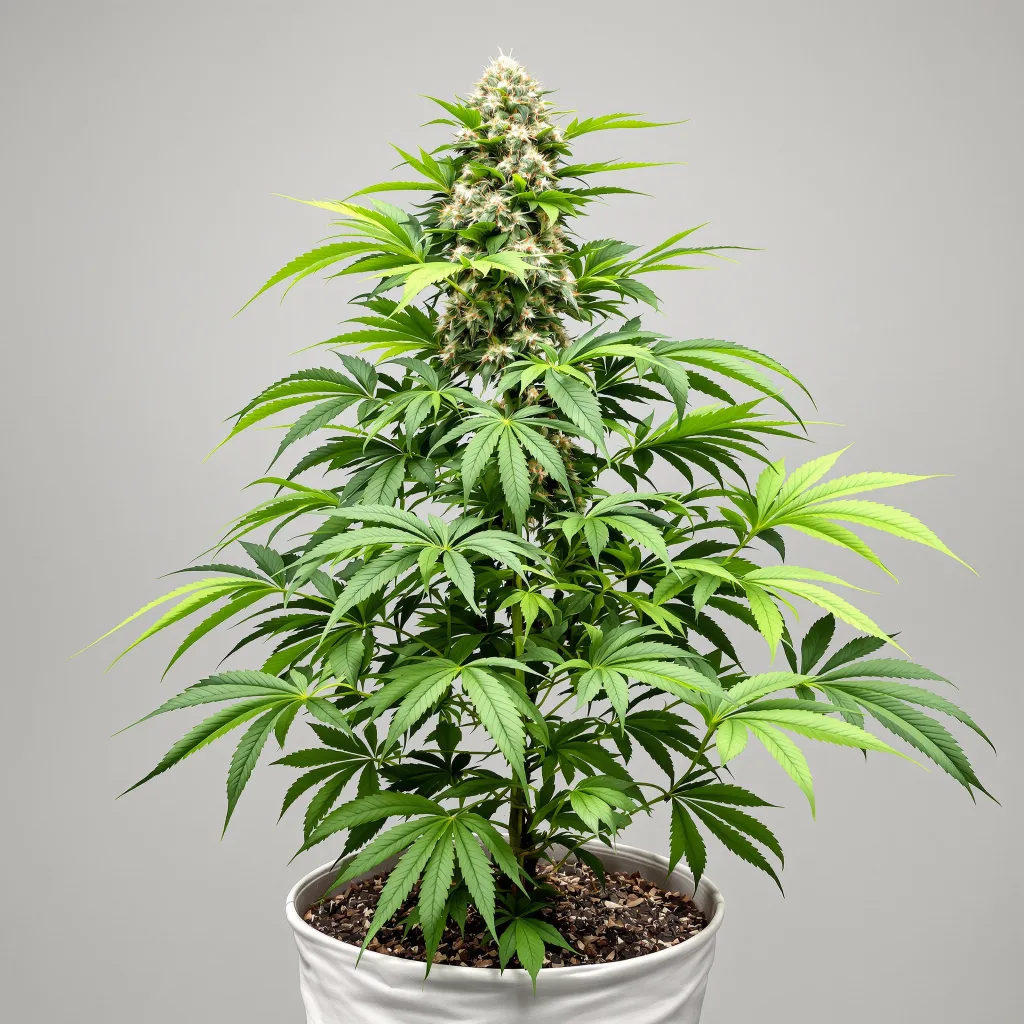 Illuminati cannabis bud close-up showing dense purple-tinged calyxes