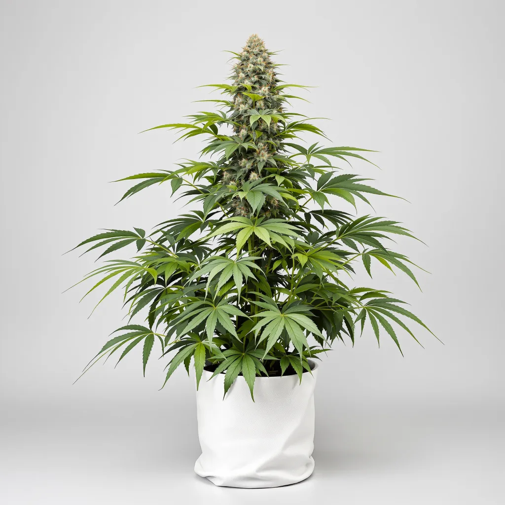 Illuminati OG cannabis bud close-up showing dense purple-tinged calyxes