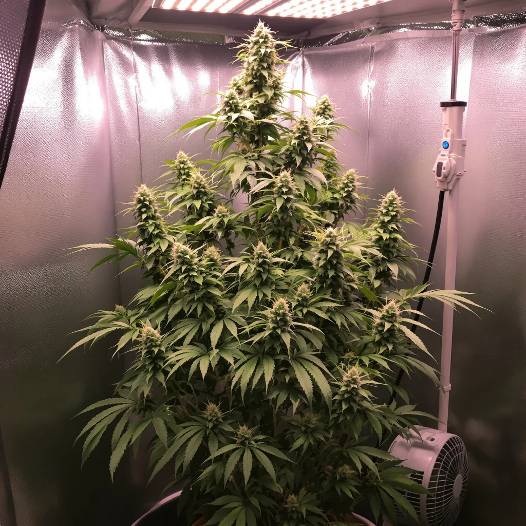 Jack Skellington 25% indica / 75% sativa flower with visible trichomes