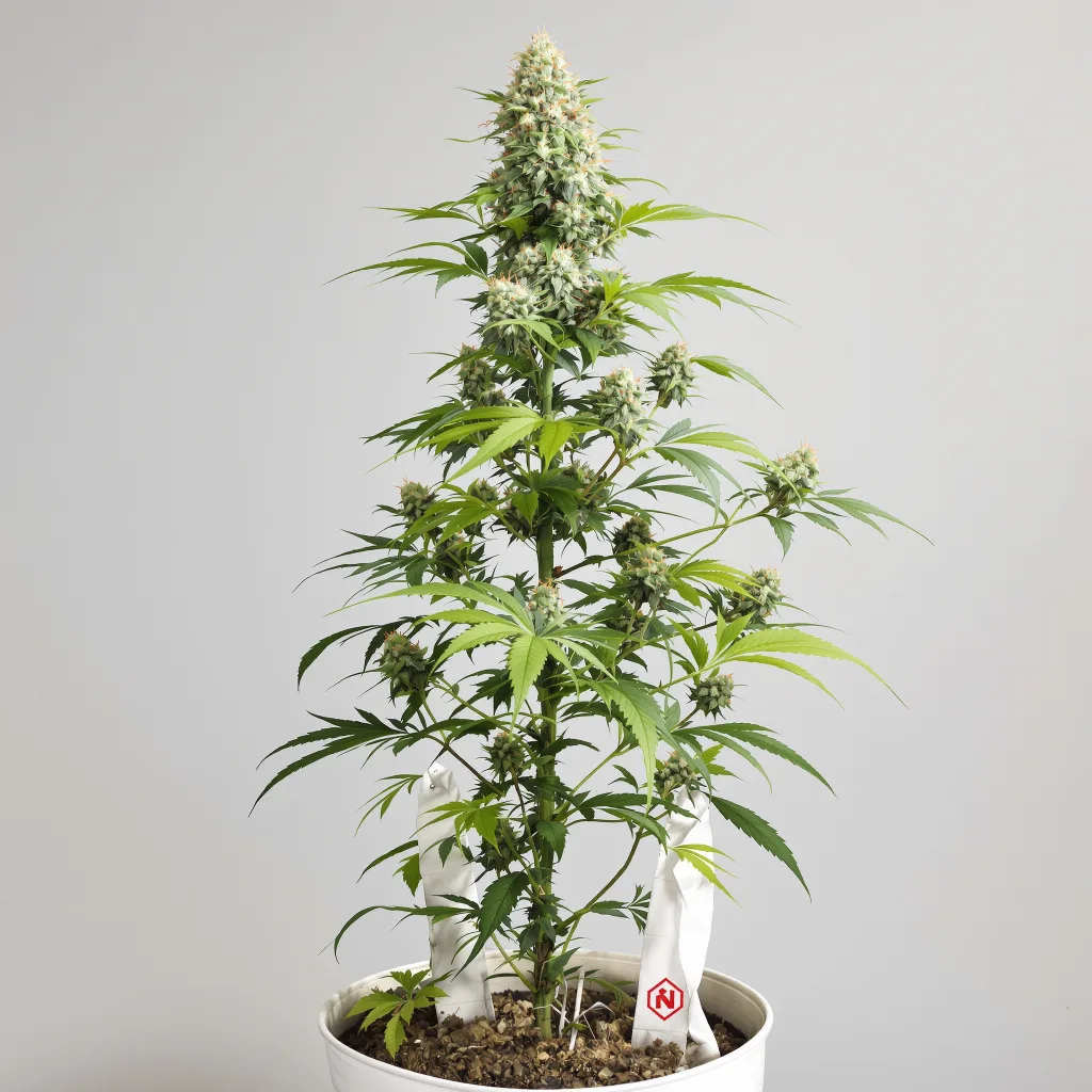 Jean Guy cannabis bud close-up showing open-bud structure with orange pistils