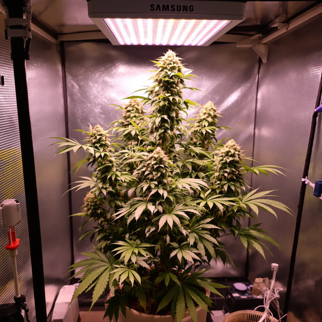Jedi Cookies 72% indica / 28% sativa flower with visible trichomes