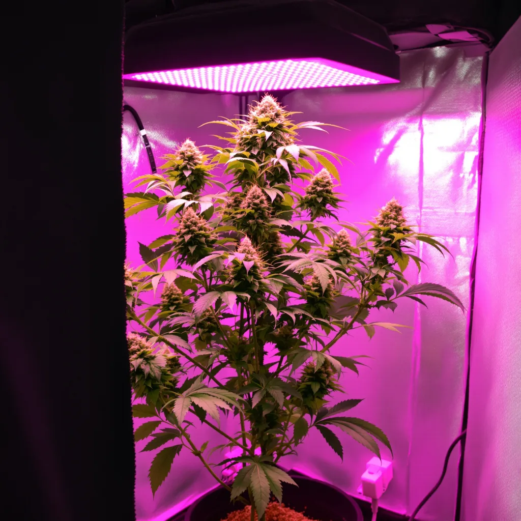 Jesus Juice 54% indica / 46% sativa flower with visible trichomes