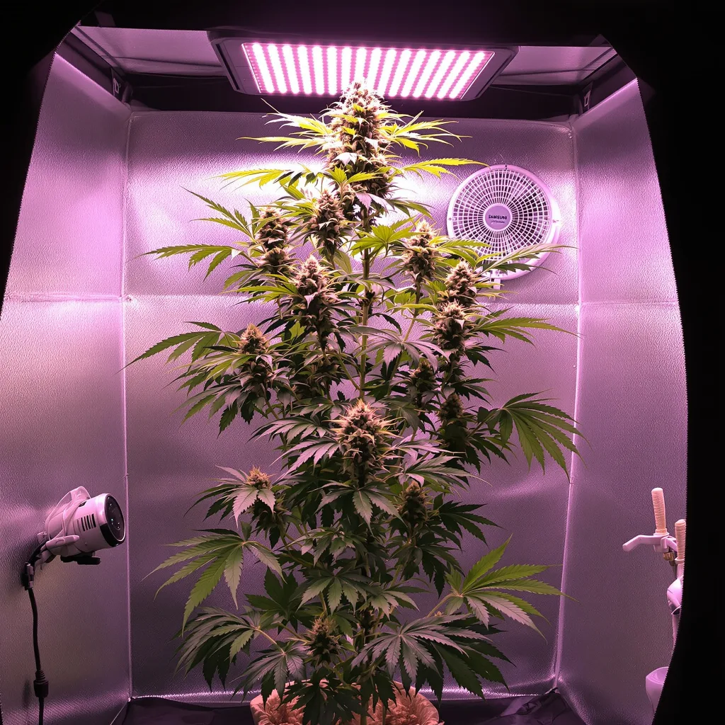 Kali Dog 17% indica / 83% sativa flower with visible trichomes