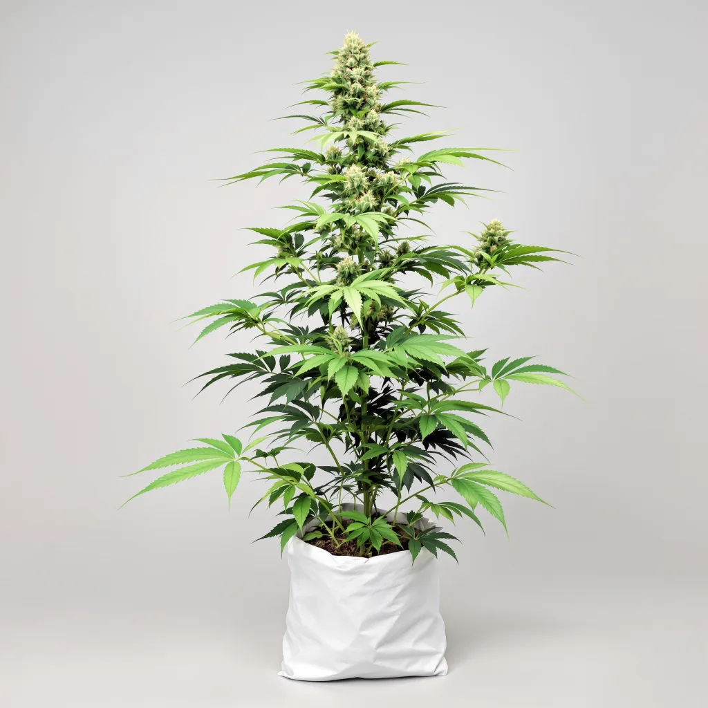 Kandy Kush cannabis bud close-up showing balanced bud structure with frosted trichomes