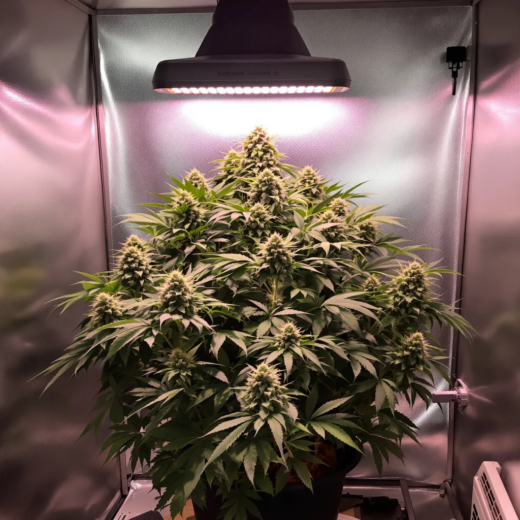 Katsu Bubba Kush 69% indica / 31% sativa flower with visible trichomes