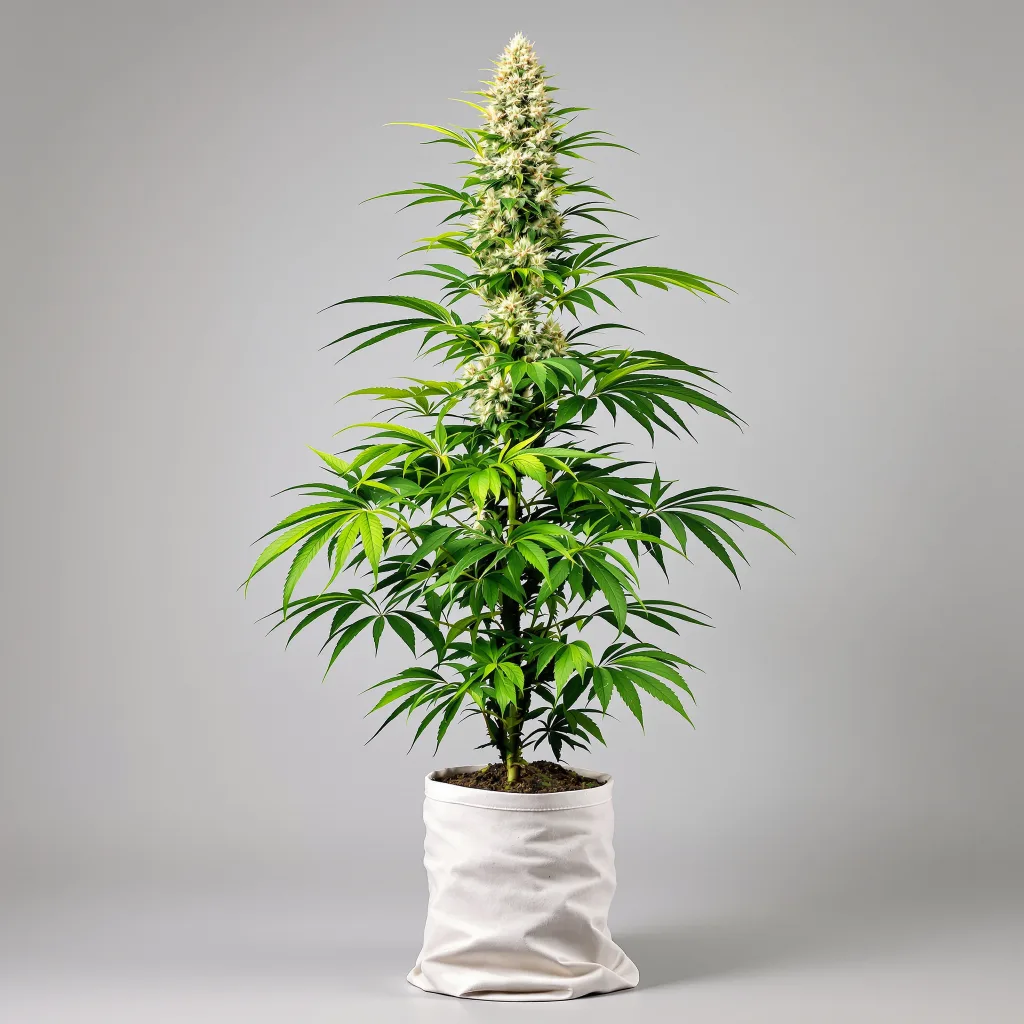 KC 33 cannabis bud close-up showing lime-green airy structure