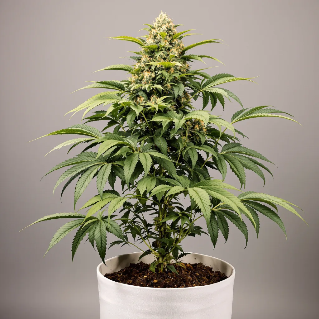 King Louis XIII cannabis bud close-up showing dense purple-tinged calyxes