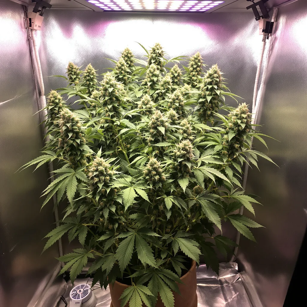 Kobain Kush 61% indica / 39% sativa flower with visible trichomes