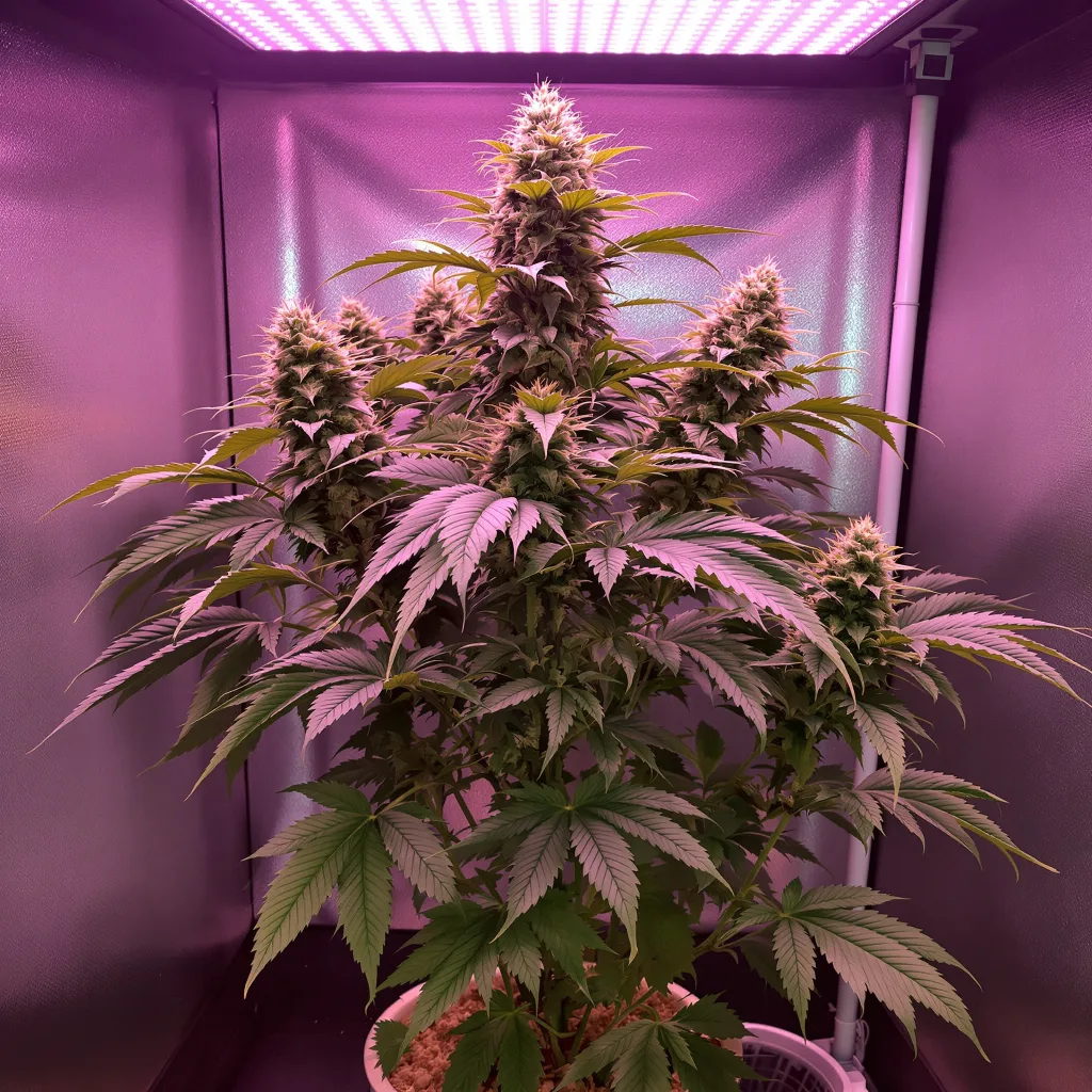 Kush XL 68% indica / 32% sativa flower with visible trichomes