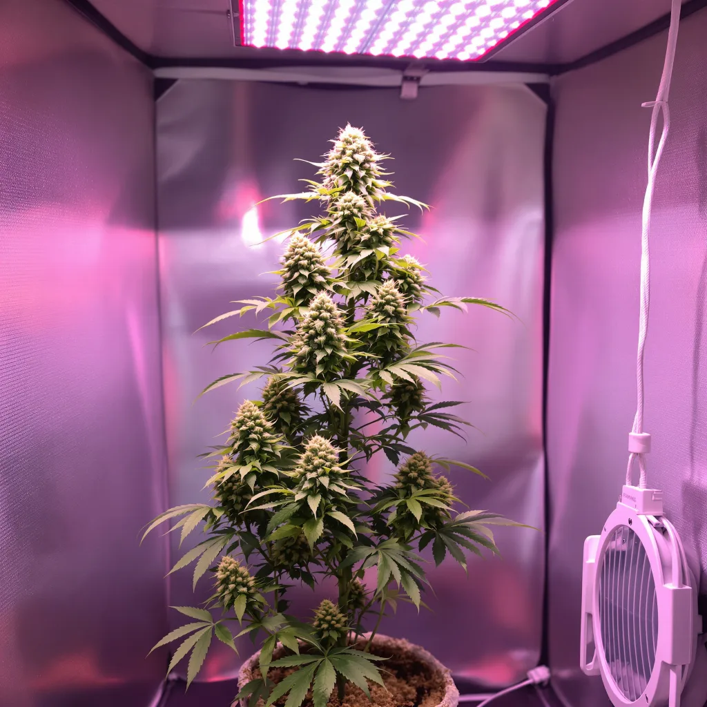 LA Confidential cannabis plant in flowering stage — 60-100 cm autoflower