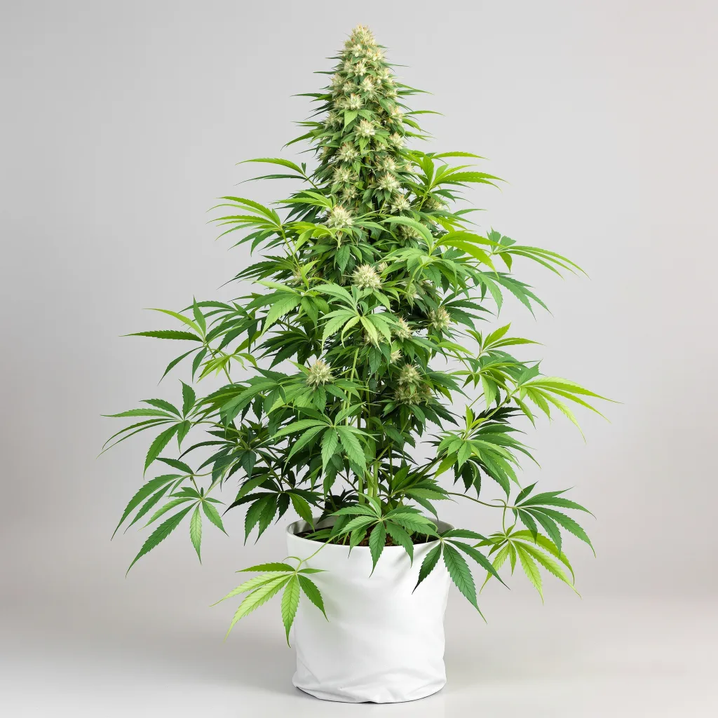 LA OG cannabis bud close-up showing open-bud structure with orange pistils