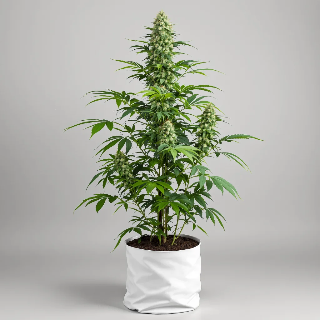 LA Woman cannabis bud close-up showing balanced bud structure with frosted trichomes