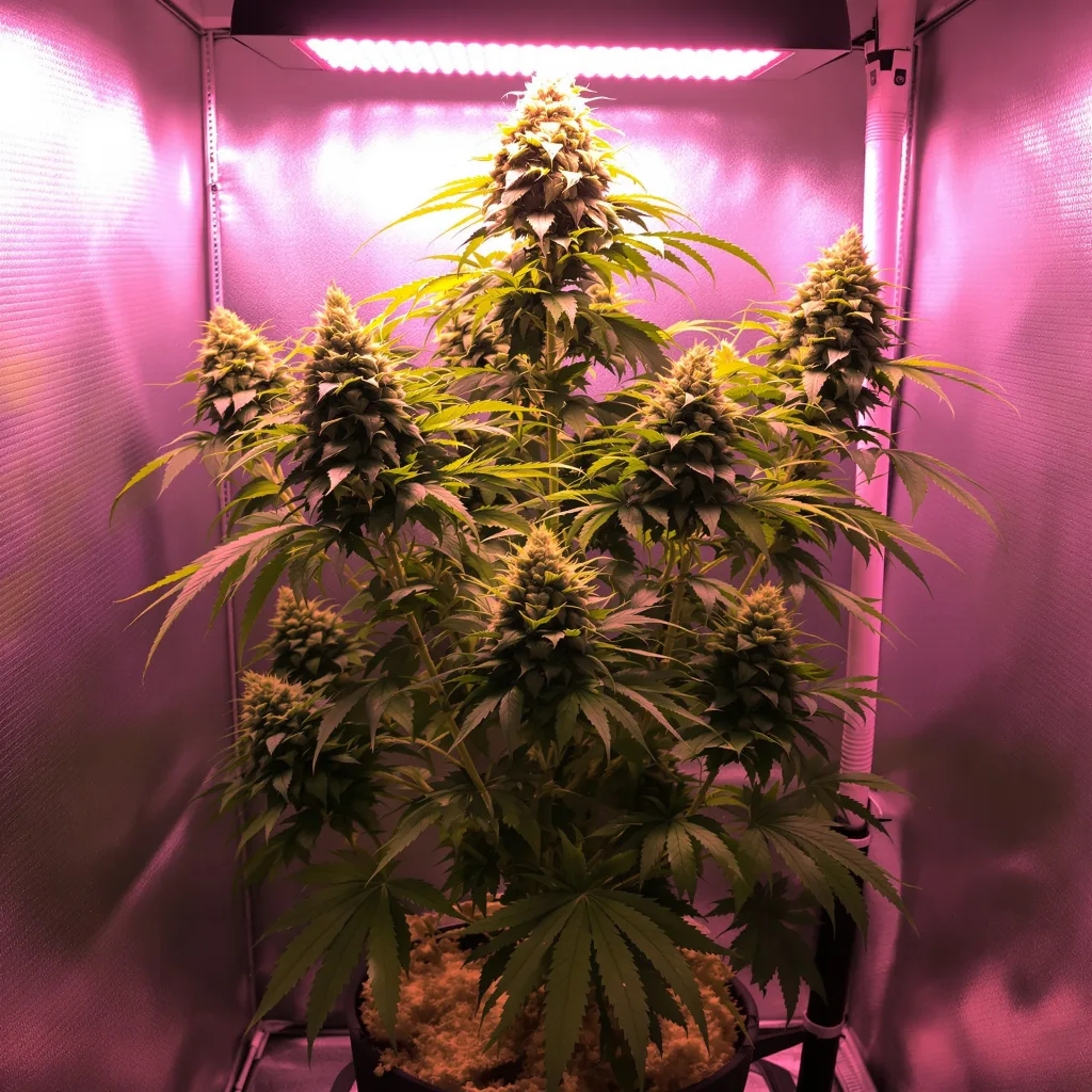 Lemon cannabis plant in flowering stage — 60-100 cm autoflower
