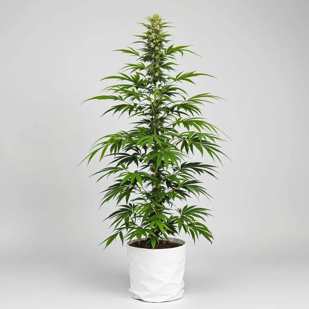 Lemon Haze cannabis bud close-up showing lime-green airy structure