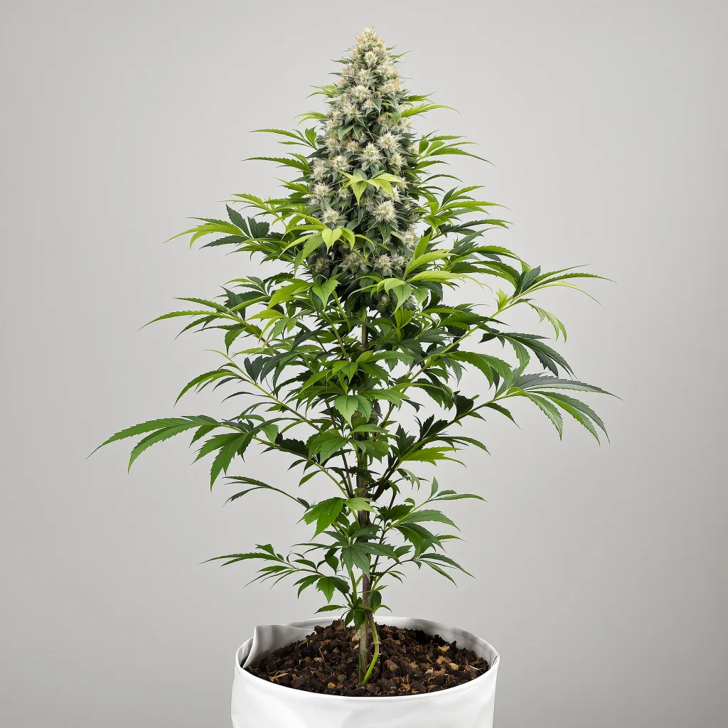 Lemon Skunk cannabis bud close-up showing open-bud structure with orange pistils
