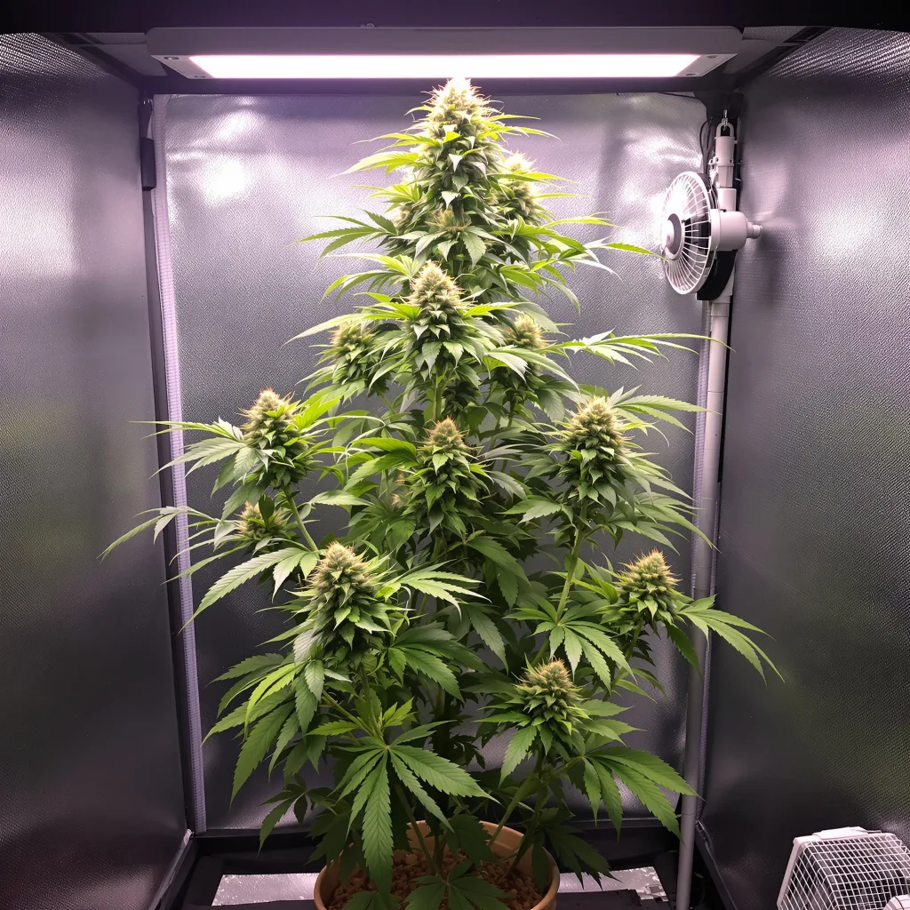 Liberty Haze 15% indica / 85% sativa flower with visible trichomes