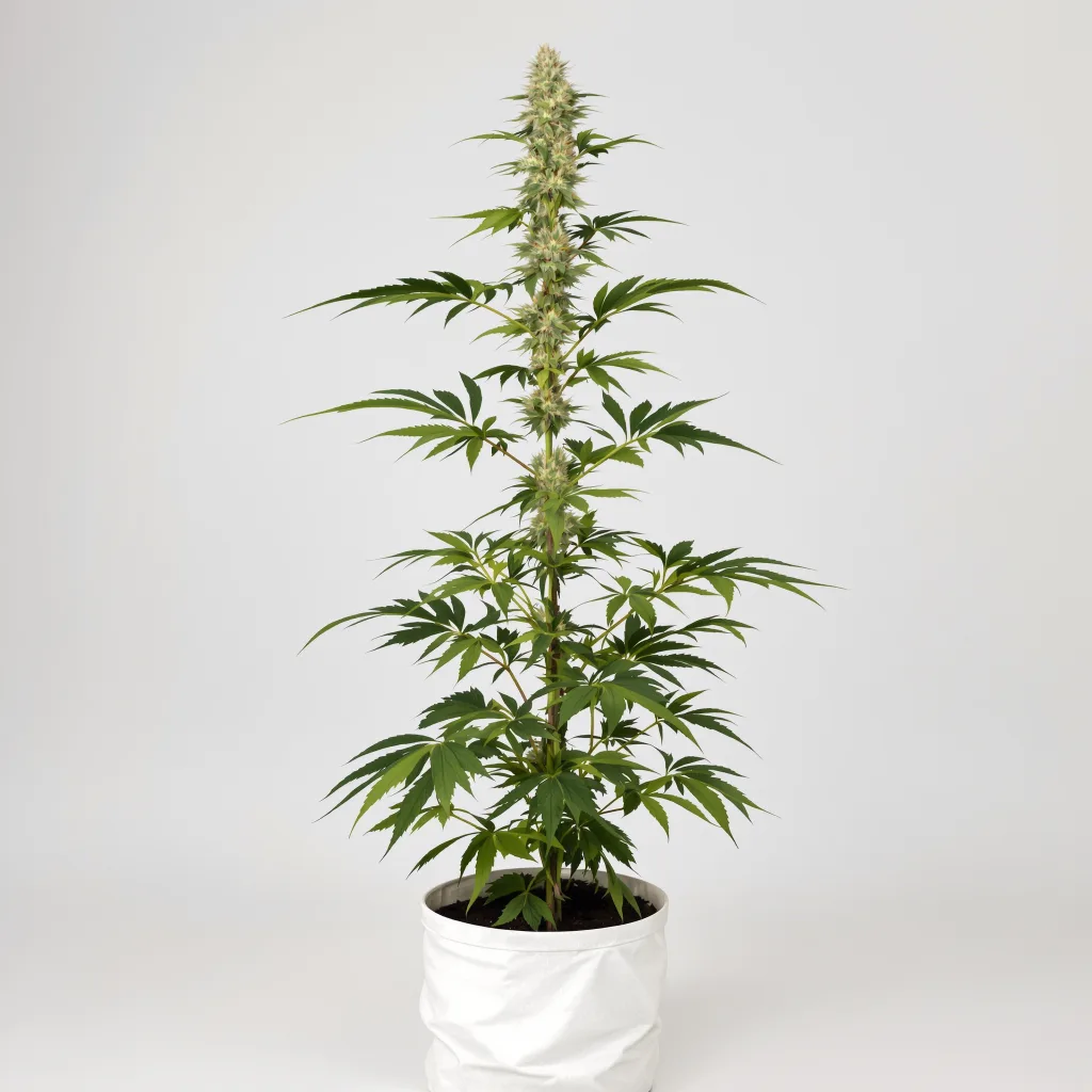 Lowryder cannabis bud close-up showing balanced bud structure with frosted trichomes