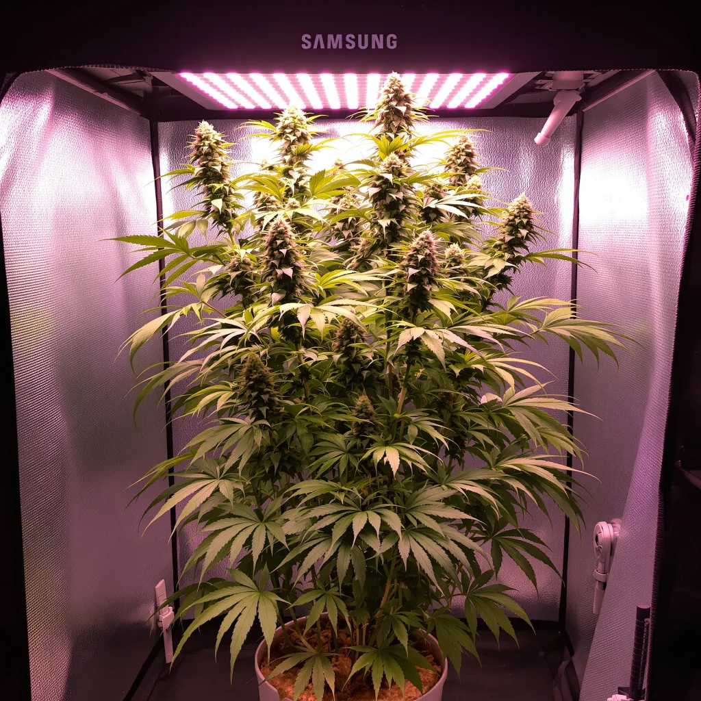Lucid Dream Kush 9% indica / 91% sativa flower with visible trichomes
