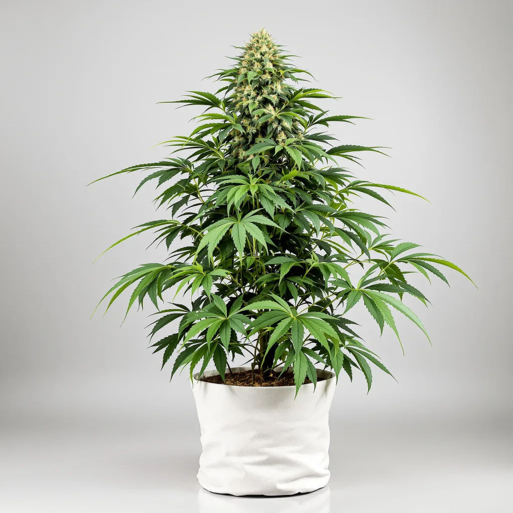 Lucky Dog cannabis bud close-up showing dense purple-tinged calyxes