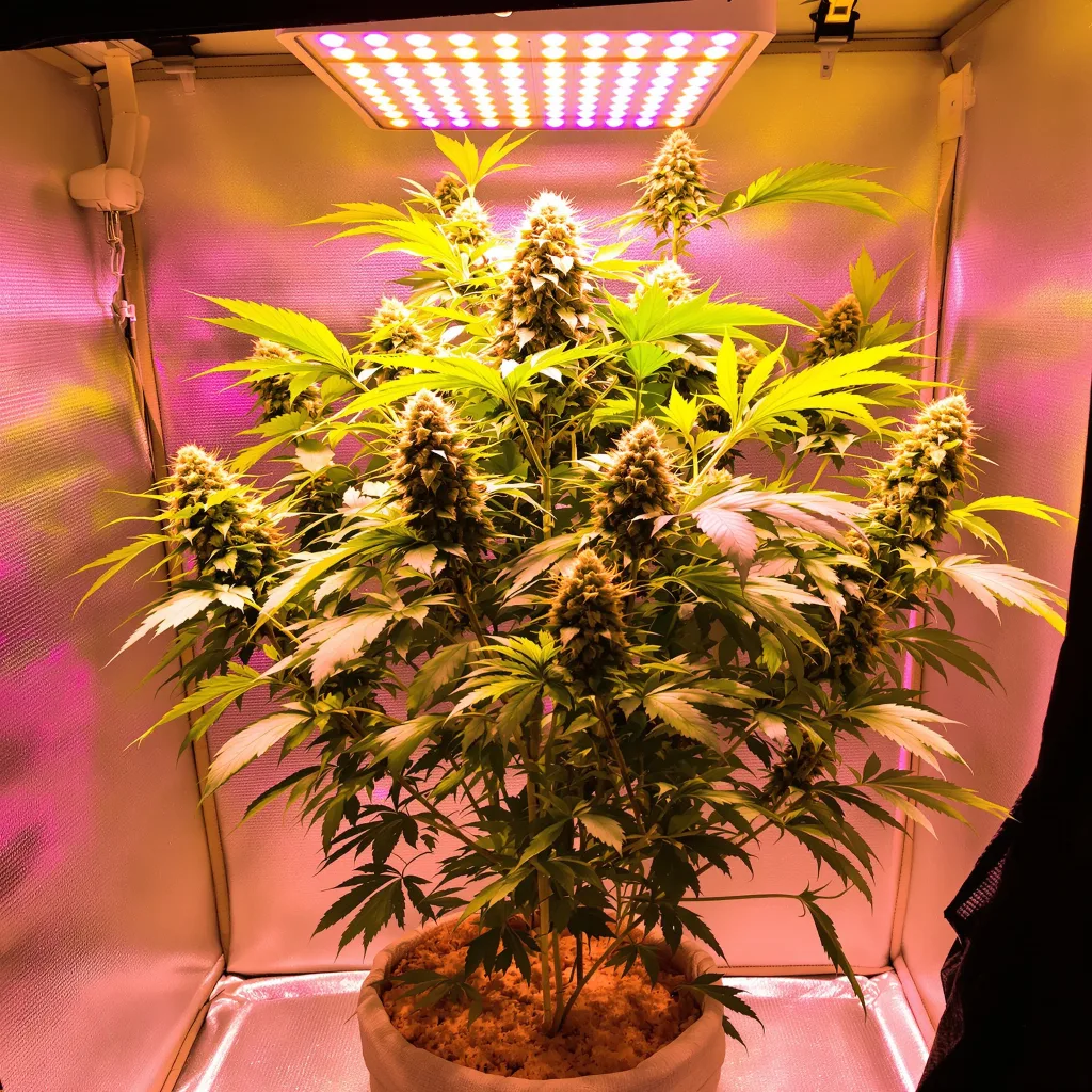 Lucky Dog 81% indica / 19% sativa flower with visible trichomes