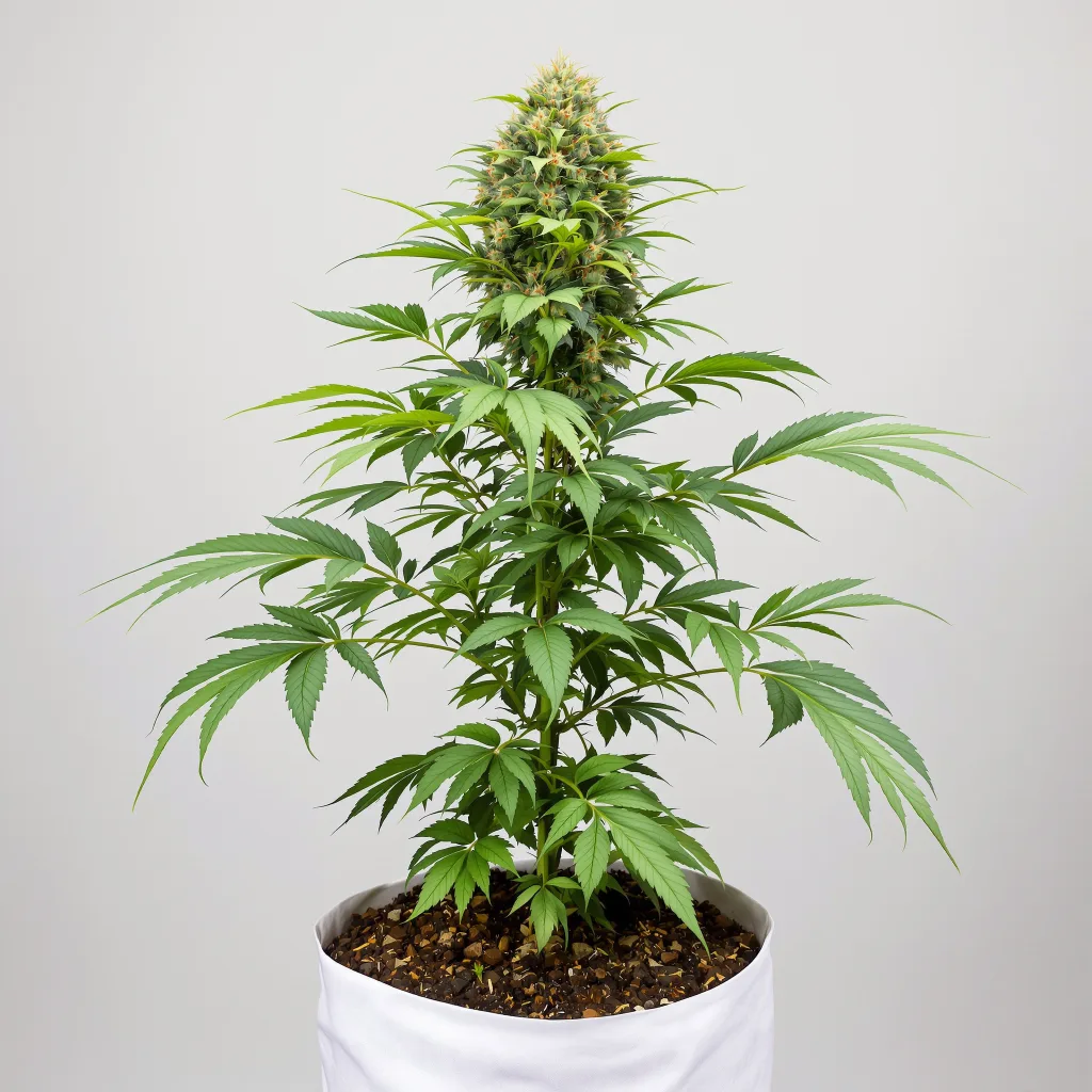 Mag Landrace cannabis bud close-up showing dense purple-tinged calyxes