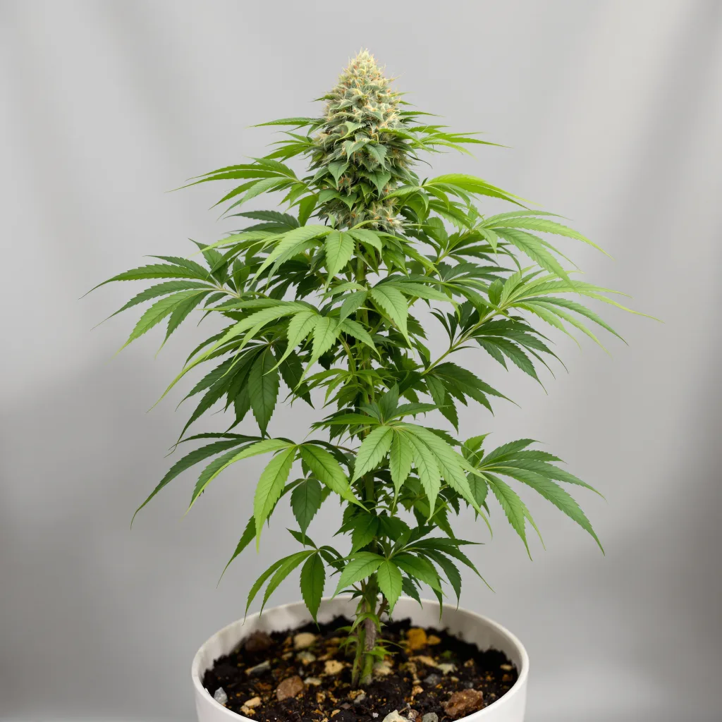 Magic Beans OG cannabis bud close-up showing dense purple-tinged calyxes