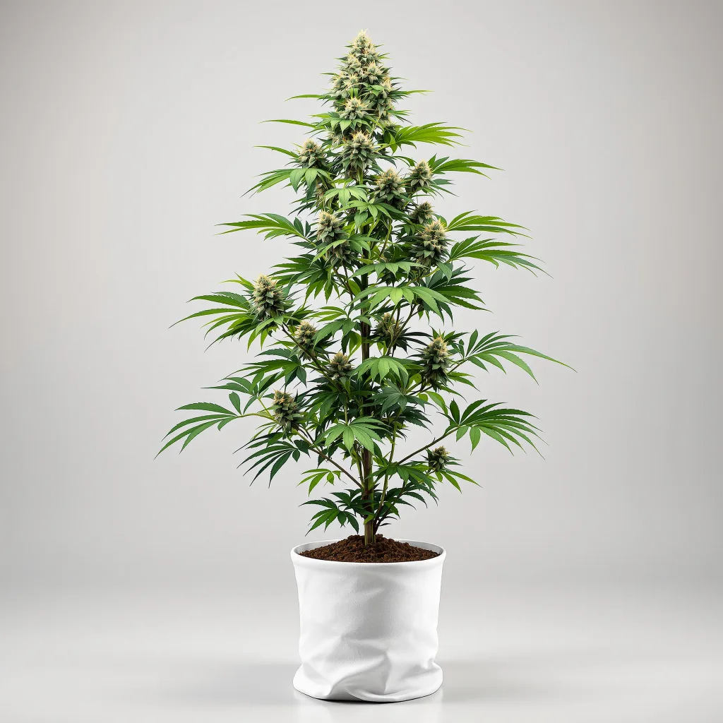 Magnum cannabis bud close-up showing balanced bud structure with frosted trichomes