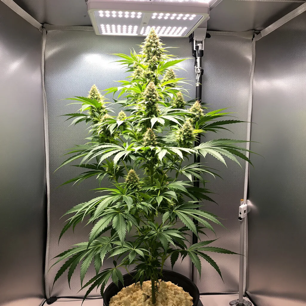 Malawi Gold 11% indica / 89% sativa flower with visible trichomes