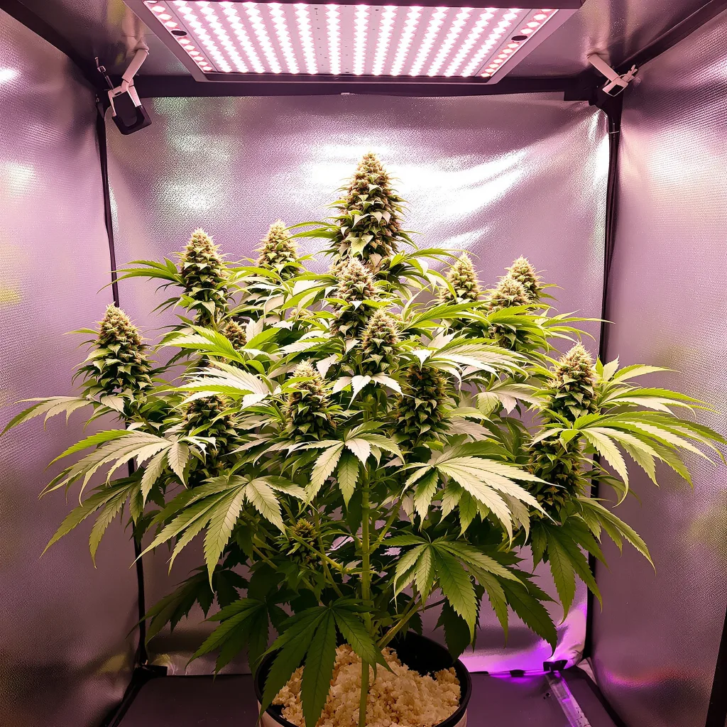 Marionberry Kush 80% indica / 20% sativa flower with visible trichomes