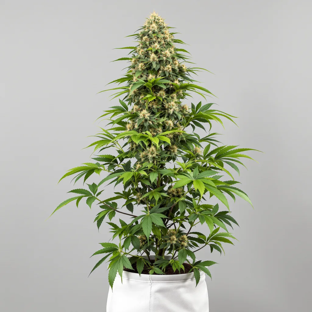 Master Jedi cannabis bud close-up showing balanced bud structure with frosted trichomes