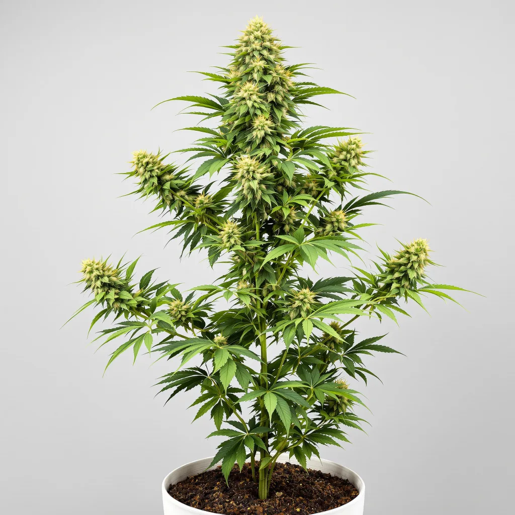 Matanuska Tundra cannabis bud close-up showing balanced bud structure with frosted trichomes