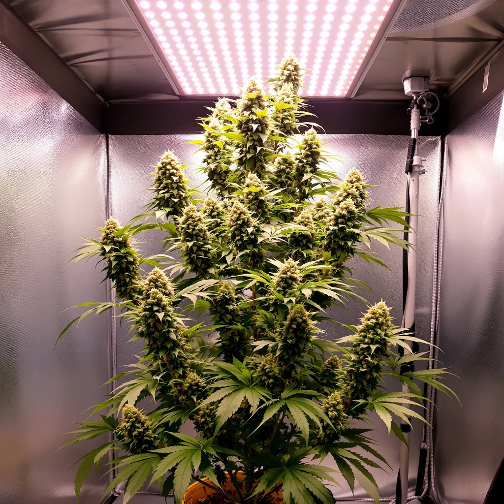 Maui Haole 55% indica / 45% sativa flower with visible trichomes