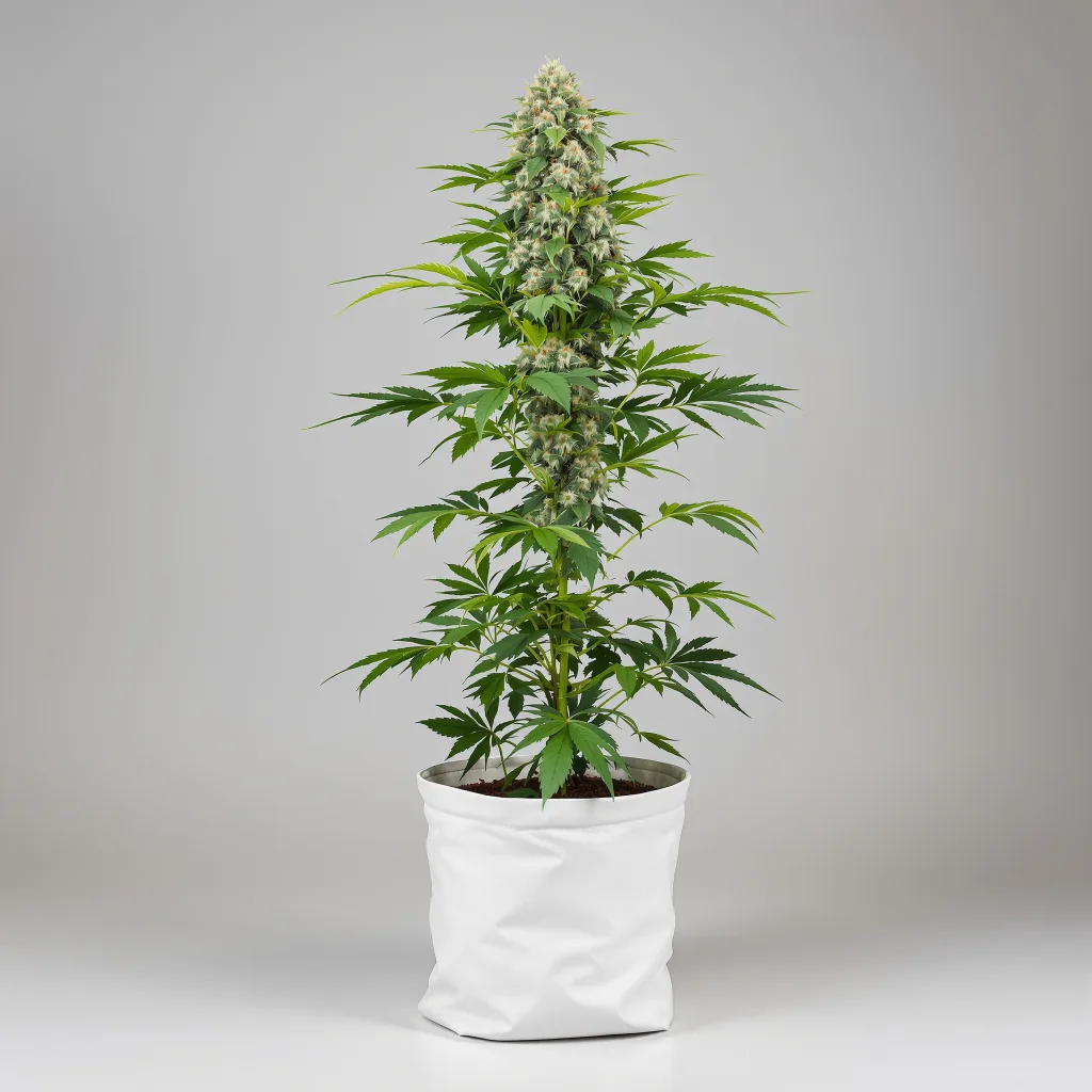 MedGom CBD cannabis bud close-up showing pale-green low-resin flower