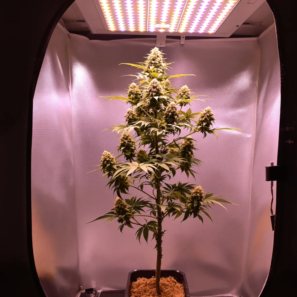 Mendocino Purps 62% indica / 38% sativa flower with visible trichomes
