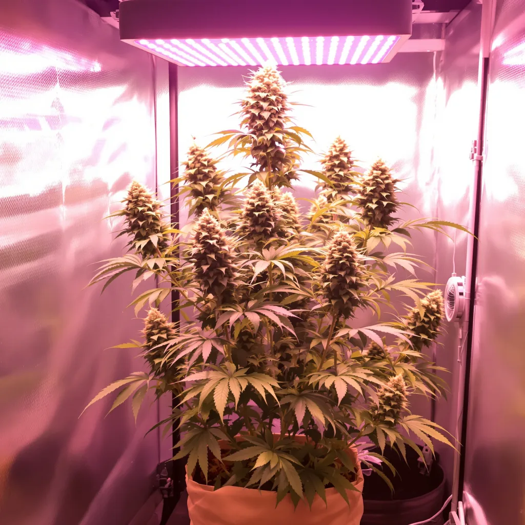 Merlot OG 35% indica / 65% sativa flower with visible trichomes