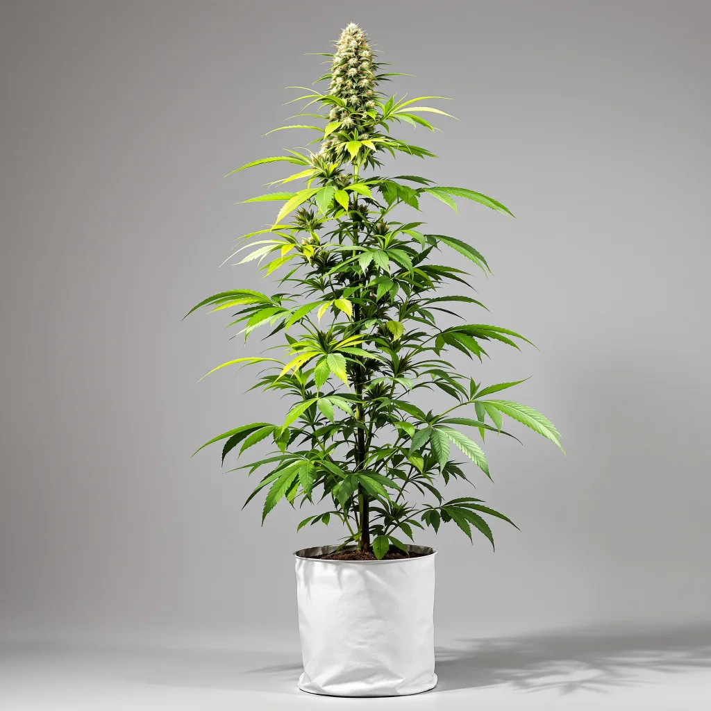 Mexican Haze cannabis bud close-up showing lime-green airy structure
