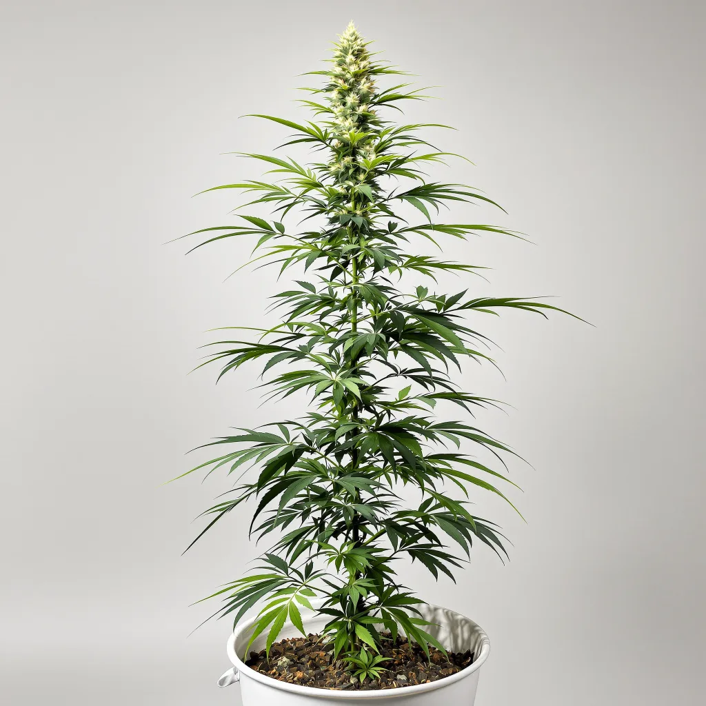 Mimosa cannabis bud close-up showing lime-green airy structure