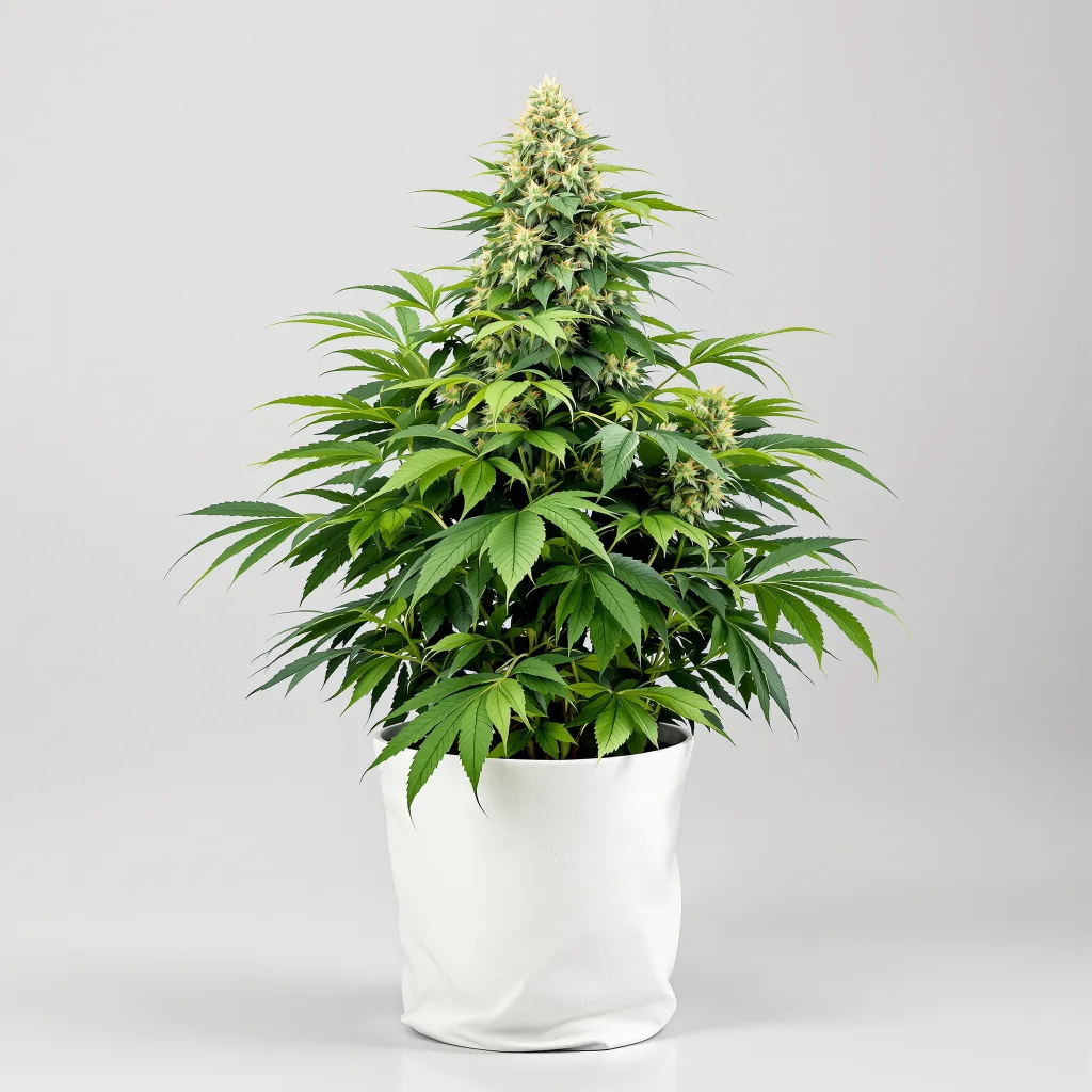 Molokai Frost cannabis bud close-up showing dense purple-tinged calyxes