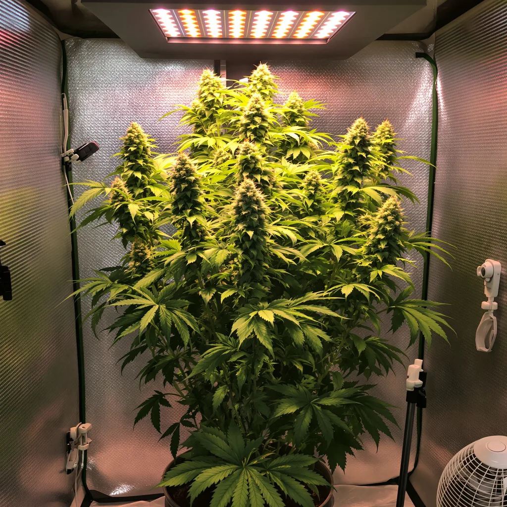 Mother’s Helper 49% indica / 51% sativa flower with visible trichomes