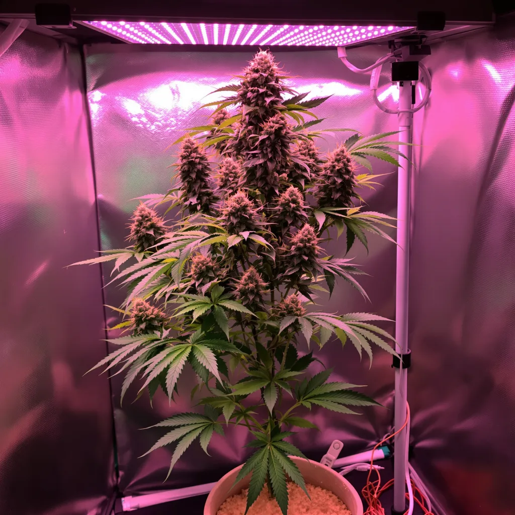 Motorbreath #15 62% indica / 38% sativa flower with visible trichomes
