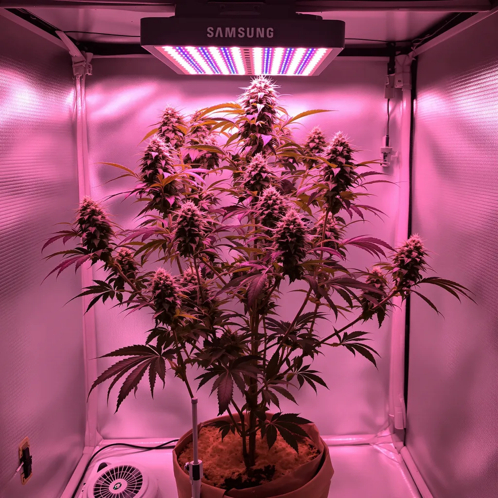 Ms. Universe 43% indica / 57% sativa flower with visible trichomes