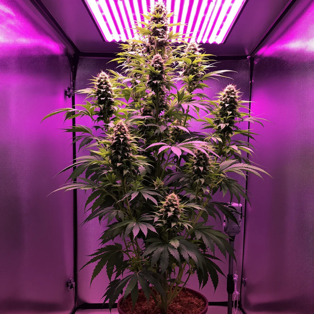 Neptune Kush 10% indica / 90% sativa flower with visible trichomes