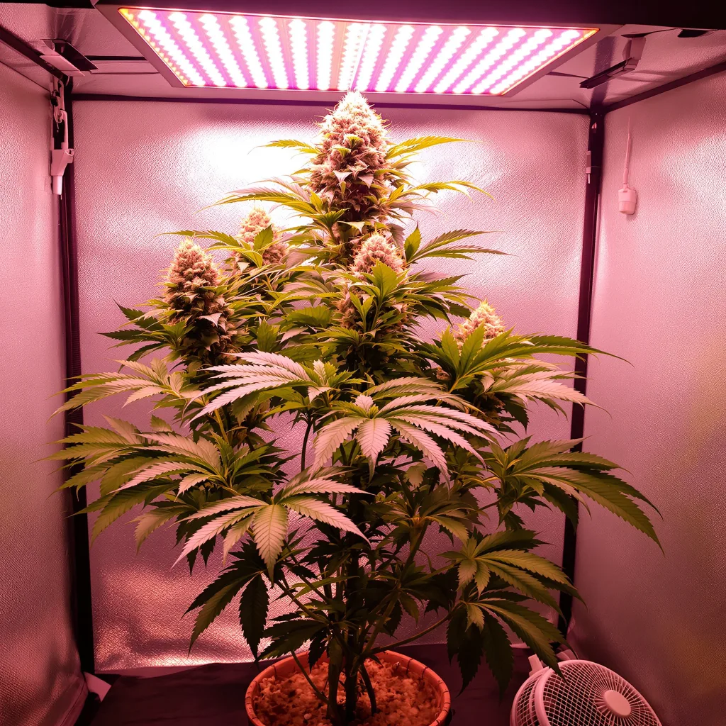 Night Terror OG 75% indica / 25% sativa flower with visible trichomes