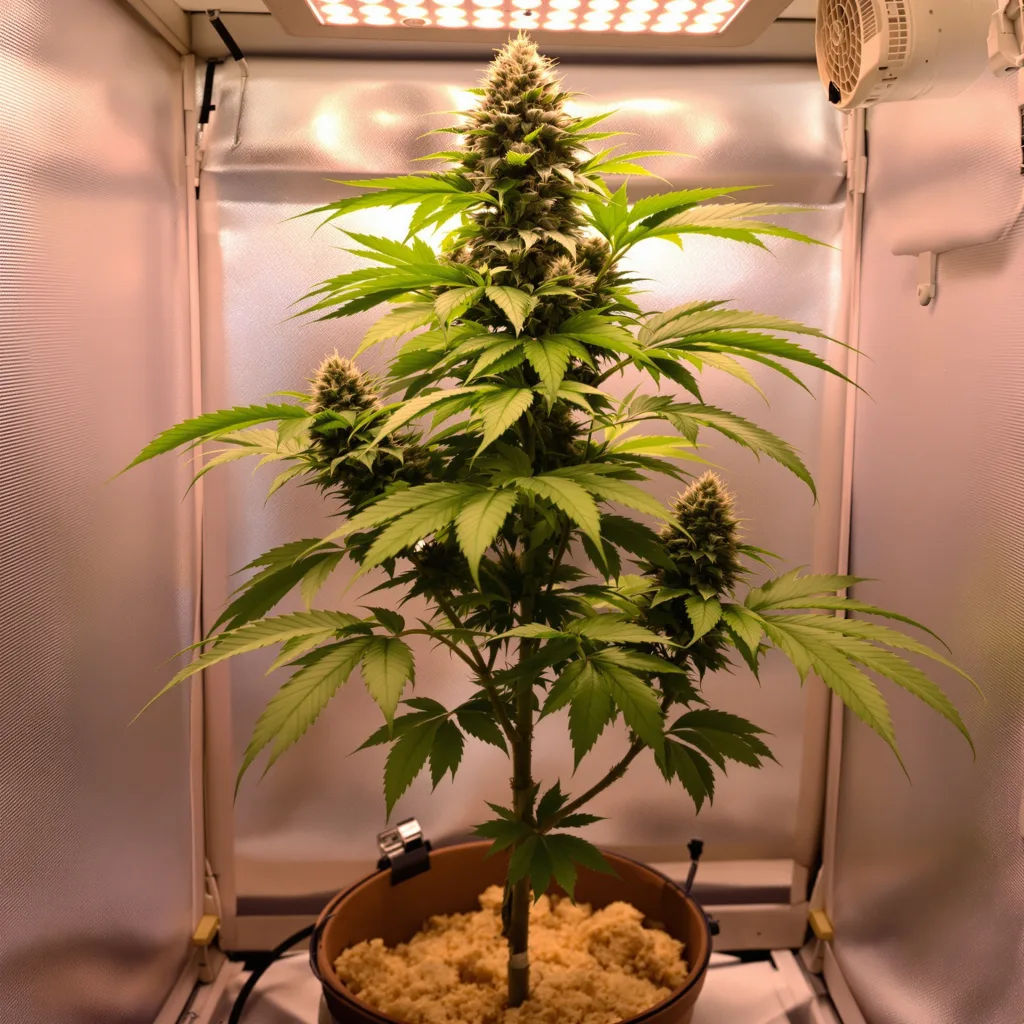 Northern Lights cannabis plant in flowering stage — 60-100 cm autoflower