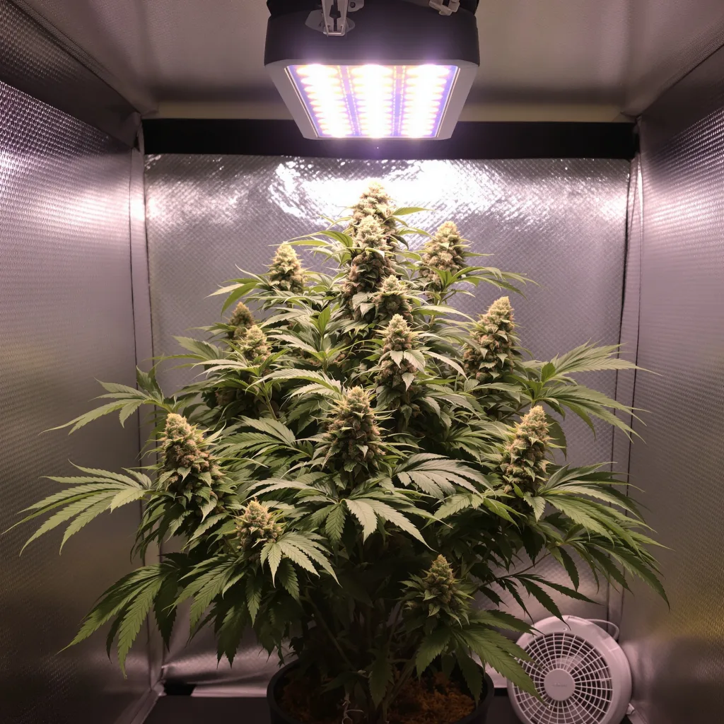 OG’s Pearl 73% indica / 27% sativa flower with visible trichomes